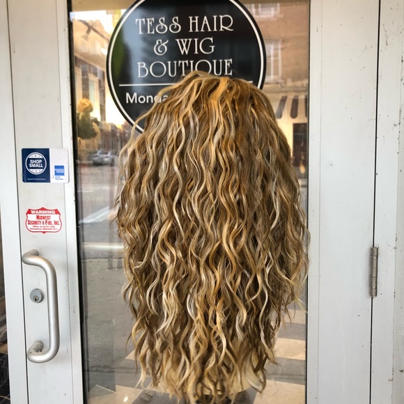 Wig blonde sale mix curly swisslace lacefront 2019 main image 4
